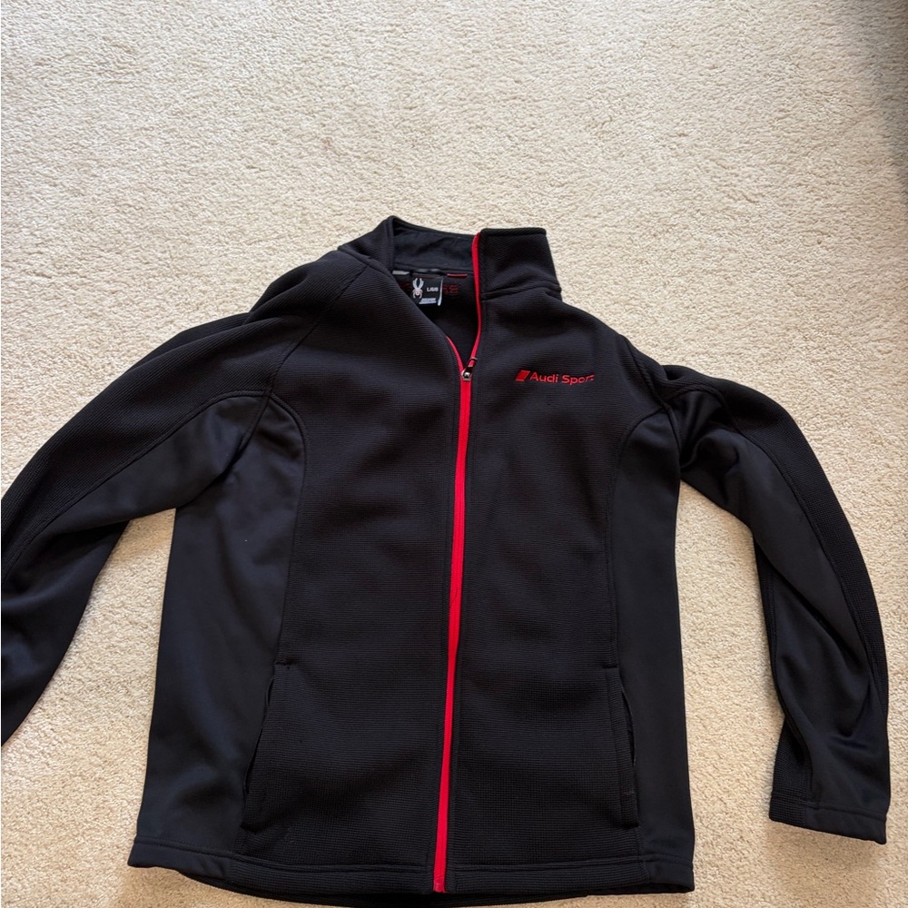 Spyder Black Jacket with Red Trim